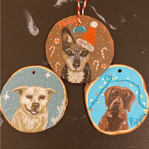 Custom Hand Painted Pet Ornaments - 1/$30 or 2/$45 - 3-4in - Picture 8 of 14